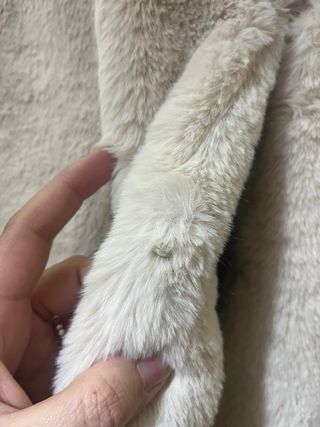 Chaquetón pelo beige talla XL del Corte Inglés