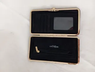 Lote de Bolsos de mano plateado con detalles dora