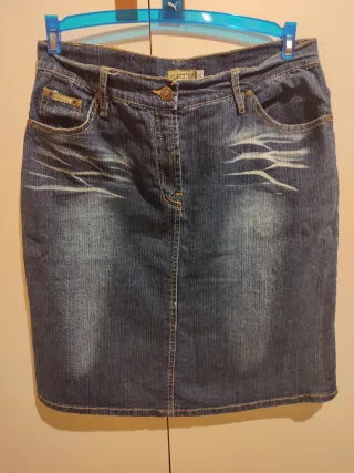 Falda vaquera elástica Talla 38