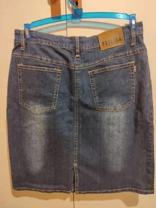Falda vaquera elástica Talla 38