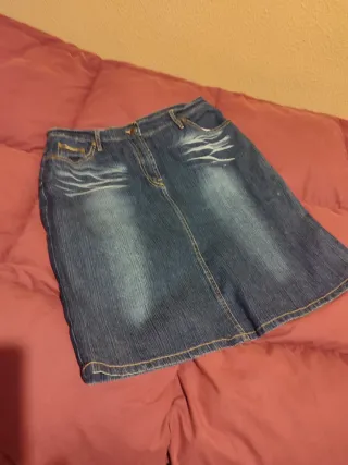 Falda vaquera elástica Talla 38