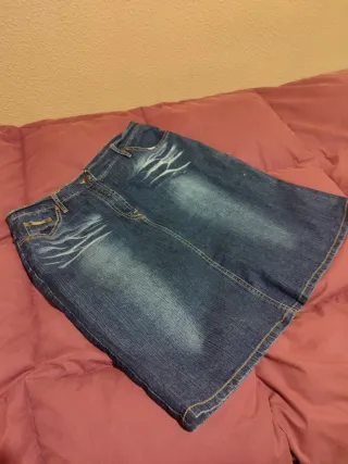 Falda vaquera elástica Talla 38