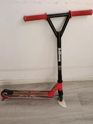 Patinete stunt rojo Union Jack