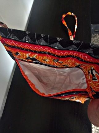 Bolsa pequeña de tela africana estampado animales