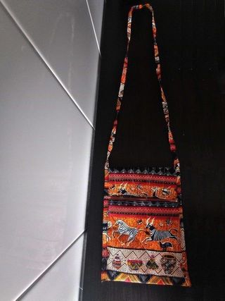 Bolsa pequeña de tela africana estampado animales
