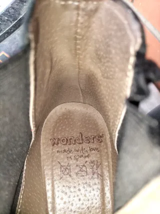 Botines Wonders Negros Mujer