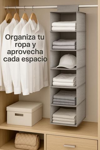 Organizador Armario Colgante Plegable 6 compart.