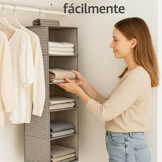 Organizador Armario Colgante Plegable 6 compart.