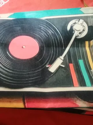 Bolsa Vintage Estilo Disco Vinilo. Tela fuerte.
