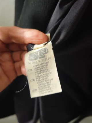 Chaqueta Lana Mujer Negra/Gris