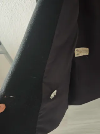 Chaqueta Lana Mujer Negra/Gris