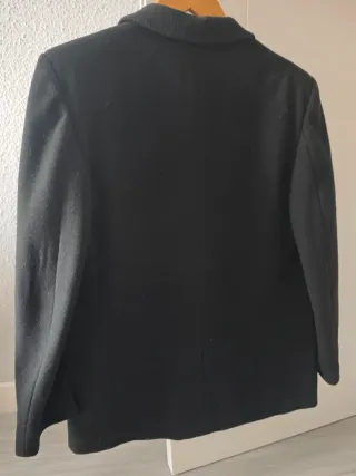 Chaqueta Lana Mujer Negra/Gris