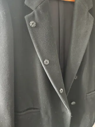 Chaqueta Lana Mujer Negra/Gris