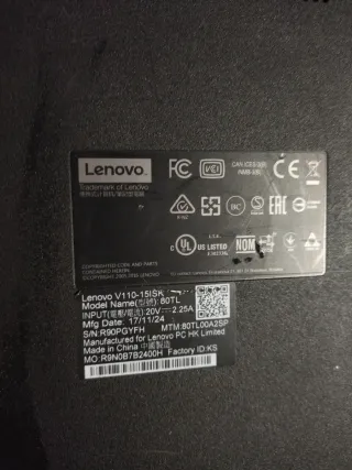 Portátil Lenovo Negro