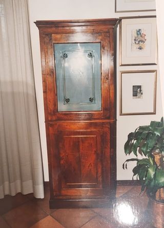 Vetrinetta in legno di noce con vetro fine 1800