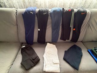 Lote de 11 pantalones y 9 sudaderas o chaquetas