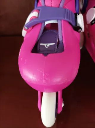 Patines Oxelo niña Talla 26-28 Rosa/Morado