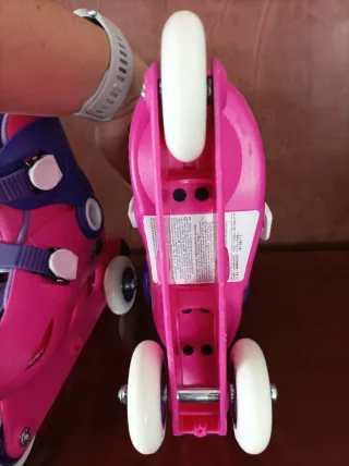 Patines Oxelo niña Talla 26-28 Rosa/Morado