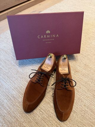 Zapatos Carmina Blucher Noruegos Marrones