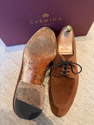 Zapatos Carmina Blucher Noruegos Marrones