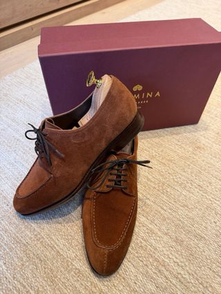 Zapatos Carmina Blucher Noruegos Marrones