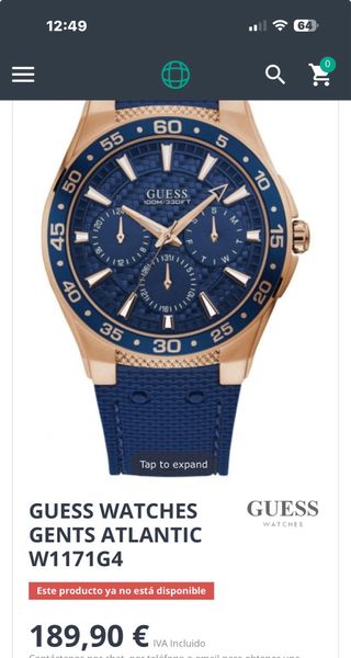 Reloj Guess Caballero Atlantic Azul/Dorado