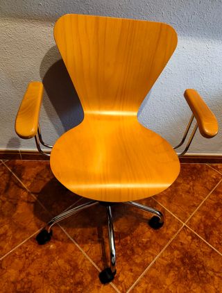 Silla Escritorio Giratoria Madera y Metal
