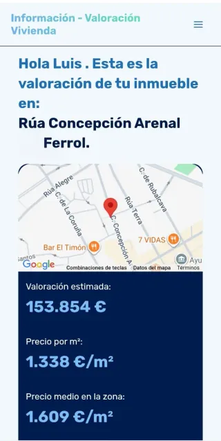 Vivienda Planta Baja en el Centro de Ferrol.