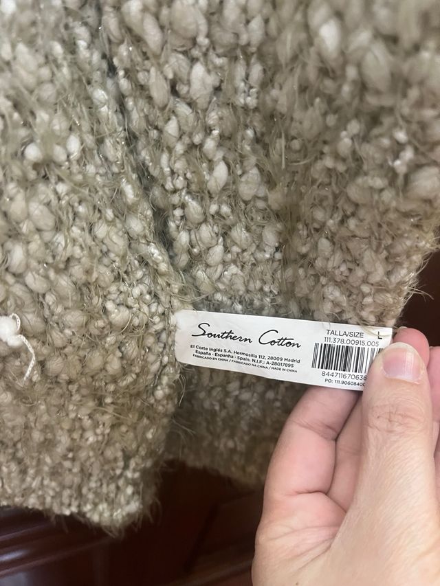 Chaqueta/Cárdigan Beige y Blanco (degradado verde)