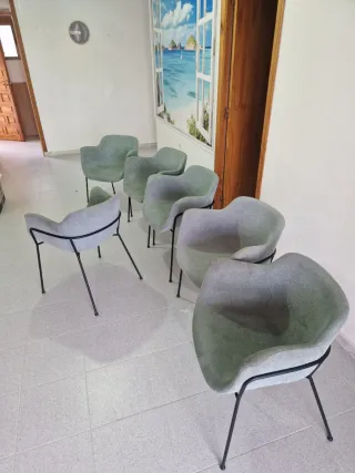 6 Sillas Diseño Goossens con Reposabrazos