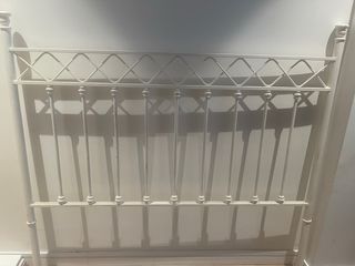 Cabezal de cama de hierro forjado blanco