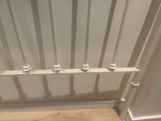 Cabezal de cama de hierro forjado blanco