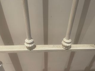 Cabezal de cama de hierro forjado blanco