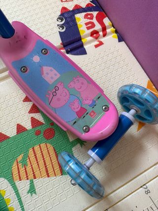 Patinete Peppa Pig 3 Ruedas Azul y Rosa