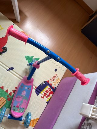 Patinete Peppa Pig 3 Ruedas Azul y Rosa