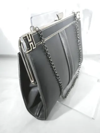 Pochette vintage anni '80 grigia