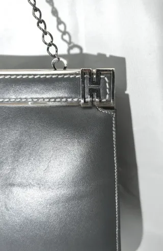 Pochette vintage anni '80 grigia