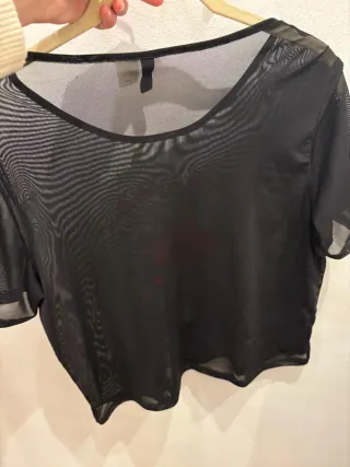 Camiseta Malla Transparente H&M Talla S