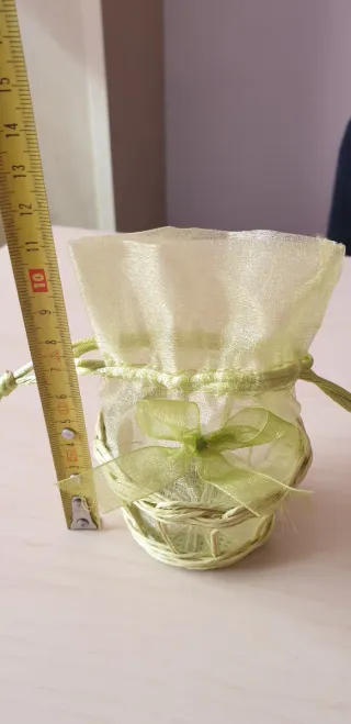 Cestino decorativo verde