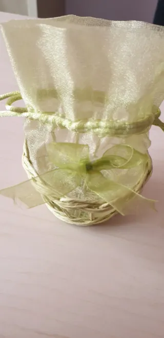 Cestino decorativo verde