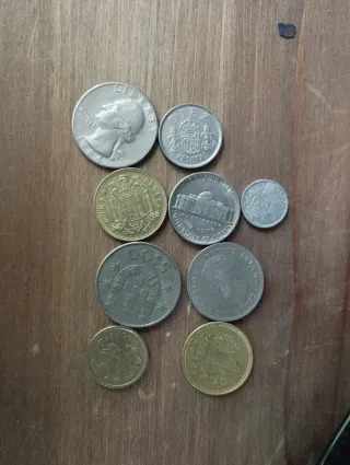 Lote de 9 monedas antiguas