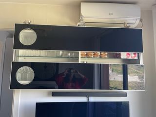 Vitrina Comedor Negra y Blanca