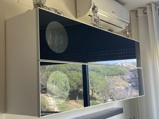 Vitrina Comedor Negra y Blanca