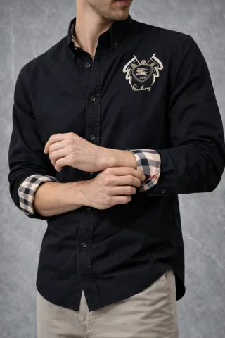 Camicia Burberry Uomo Logo Slim Fit M