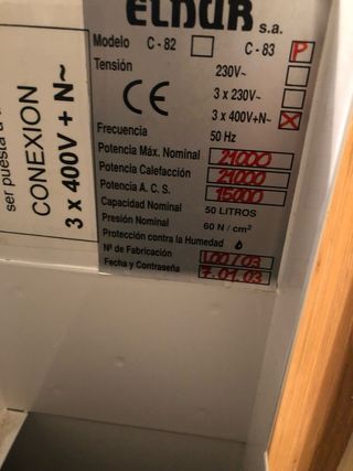 Caldera Eléctrica Gabarrón 20 Kw