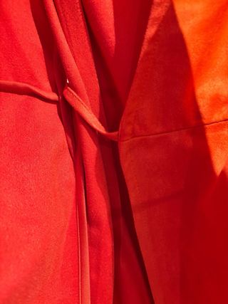 Vestido naranja cruzado