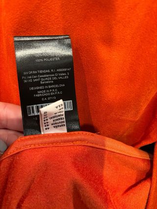 Vestido naranja cruzado