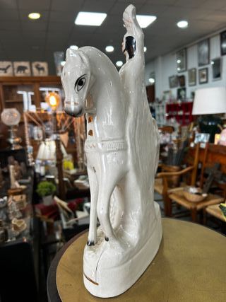 Figura Antigua Cazador Escoces Staffordshire S.XIX