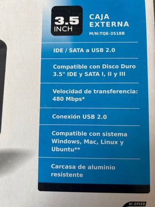 Disco Duro Externo TOOQ 1TB