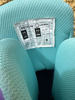 Patines en línea ajustables morado y turquesa